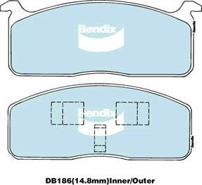 Bendix-AU DB186 -4WD - Bremžu uzliku kompl., Disku bremzes ps1.lv