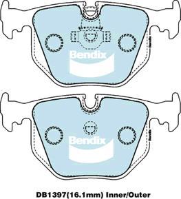 Bendix-AU DB1397 -4WD - Bremžu uzliku kompl., Disku bremzes ps1.lv