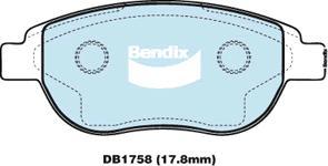 Bendix-AU DB1758 EURO+ - Bremžu uzliku kompl., Disku bremzes ps1.lv