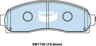 Bendix-AU DB1730 -4WD - Bremžu uzliku kompl., Disku bremzes ps1.lv