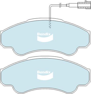 Bendix-AU DB2045 HD - Bremžu uzliku kompl., Disku bremzes ps1.lv