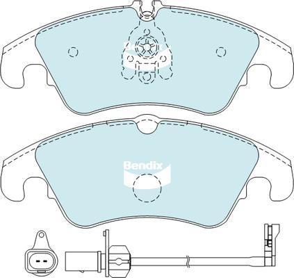 Bendix-AU DB2186 EURO+ - Bremžu uzliku kompl., Disku bremzes ps1.lv