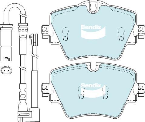 Bendix-AU DB2377 EURO+ - Bremžu uzliku kompl., Disku bremzes ps1.lv