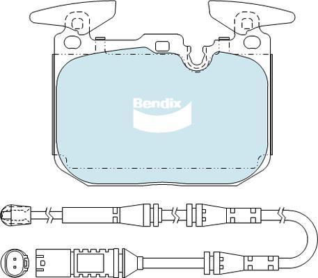 Bendix-AU DB2299 EURO+ - Bremžu uzliku kompl., Disku bremzes ps1.lv