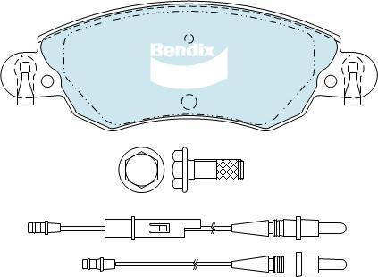 Bendix-AU DB2297 EURO+ - Bremžu uzliku kompl., Disku bremzes ps1.lv