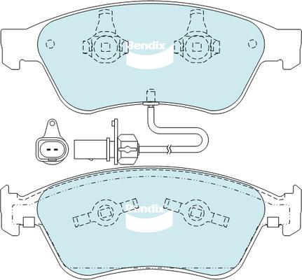 Bendix-AU DB2202 EURO+ - Bremžu uzliku kompl., Disku bremzes ps1.lv