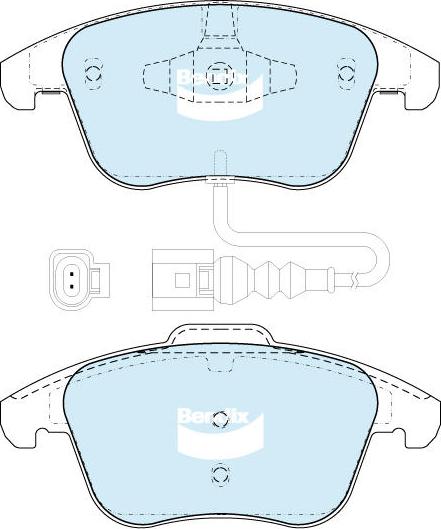 Bendix-AU DB2232 EURO+ - Bremžu uzliku kompl., Disku bremzes ps1.lv