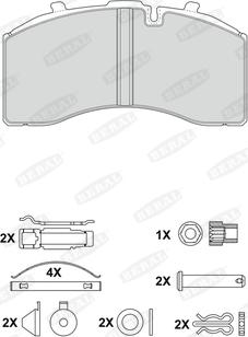 Knorr Bremse K 004 169 - Bremžu uzliku kompl., Disku bremzes ps1.lv