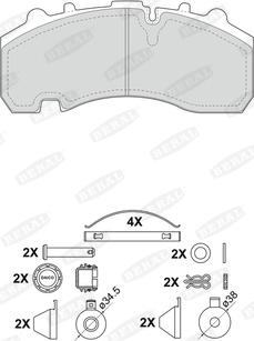 Beral 2916730004245754 - Bremžu uzliku kompl., Disku bremzes ps1.lv