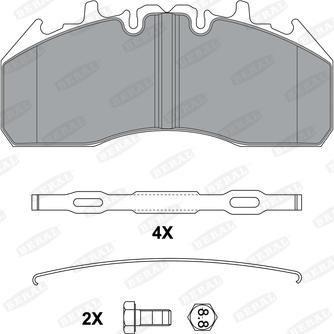 4U Autoparts 22904VO - Bremžu uzliku kompl., Disku bremzes ps1.lv