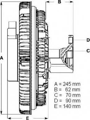 BorgWarner (BERU) LK030 - Sajūgs, Radiatora ventilators ps1.lv