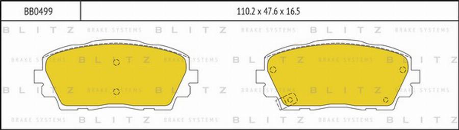 Blitz BB0499 - Bremžu uzliku kompl., Disku bremzes ps1.lv