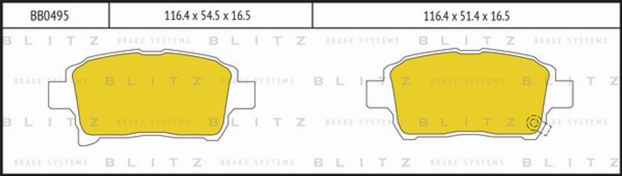 Blitz BB0495 - Bremžu uzliku kompl., Disku bremzes ps1.lv