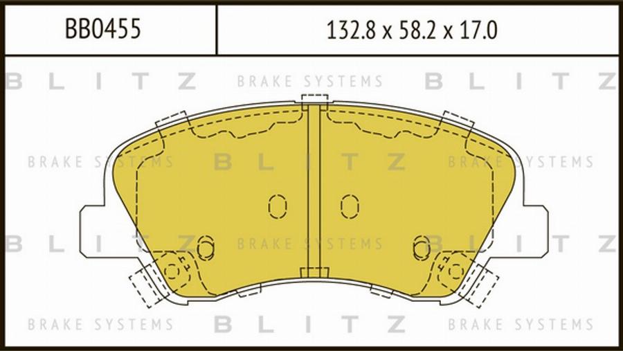 Blitz BB0455 - Bremžu uzliku kompl., Disku bremzes ps1.lv