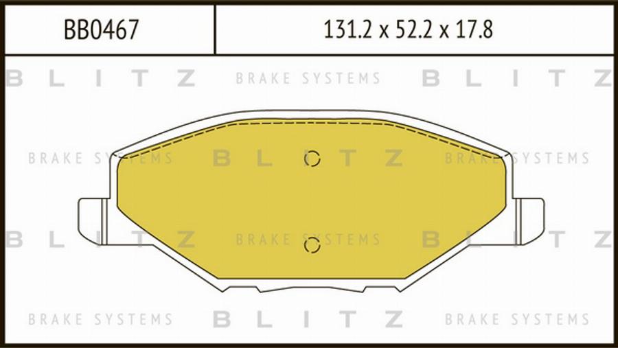 Blitz BB0467 - Bremžu uzliku kompl., Disku bremzes ps1.lv