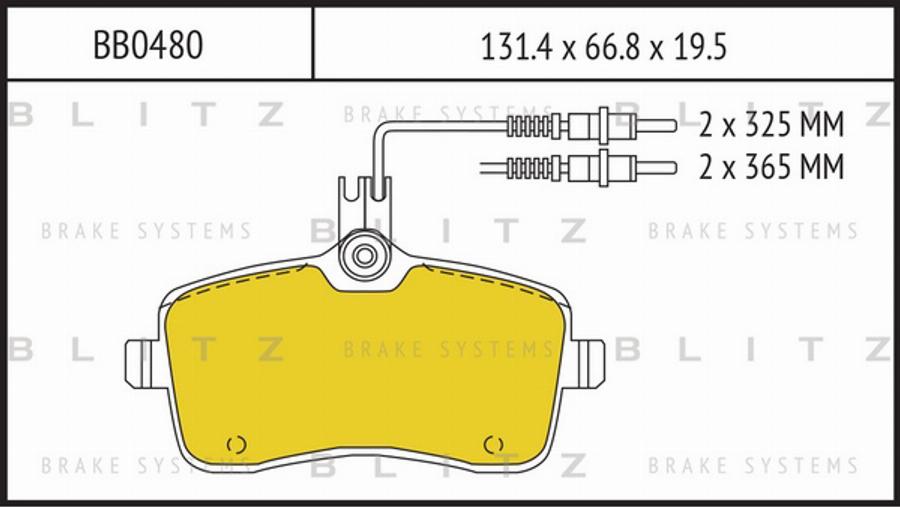 Blitz BB0480 - Bremžu uzliku kompl., Disku bremzes ps1.lv