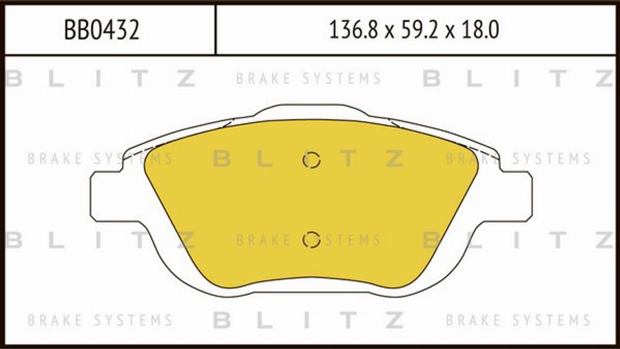 Blitz BB0432 - Bremžu uzliku kompl., Disku bremzes ps1.lv