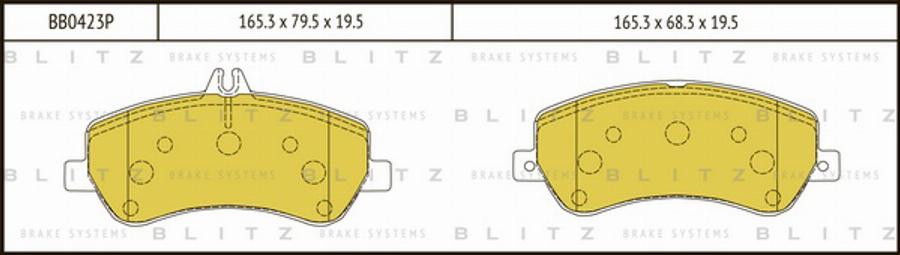 Blitz BB0423P - Bremžu uzliku kompl., Disku bremzes ps1.lv