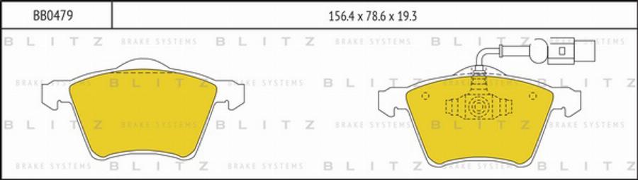 Blitz BB0479 - Bremžu uzliku kompl., Disku bremzes ps1.lv