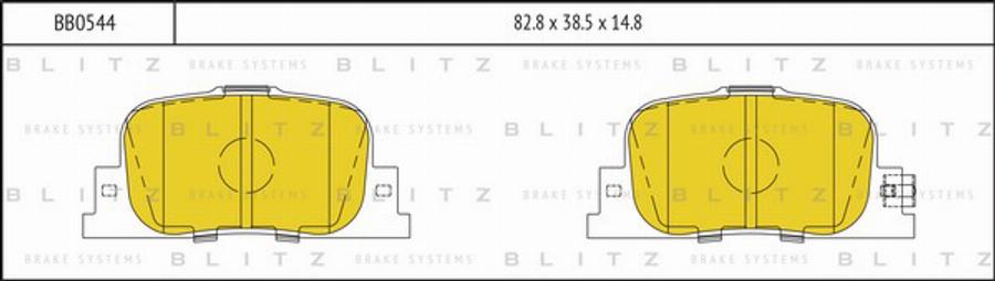 Blitz BB0544 - Bremžu uzliku kompl., Disku bremzes ps1.lv