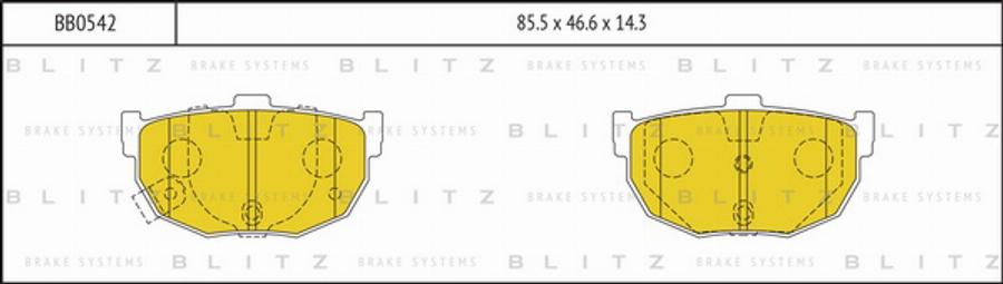 Blitz BB0542 - Bremžu uzliku kompl., Disku bremzes ps1.lv