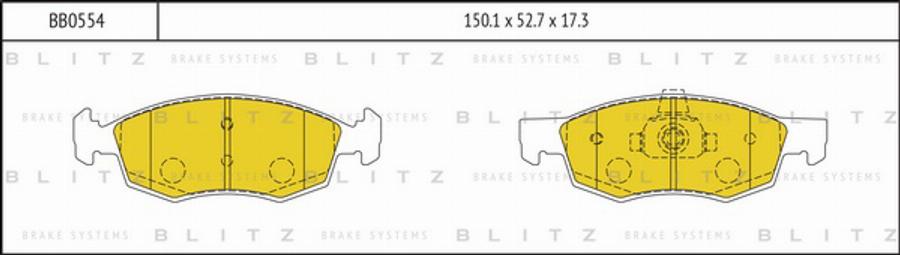 Blitz BB0554 - Bremžu uzliku kompl., Disku bremzes ps1.lv