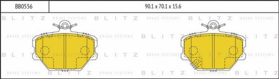 Blitz BB0556 - Bremžu uzliku kompl., Disku bremzes ps1.lv