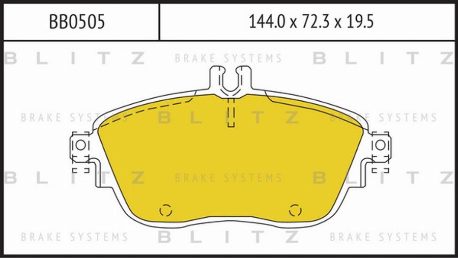 Blitz BB0505 - Bremžu uzliku kompl., Disku bremzes ps1.lv