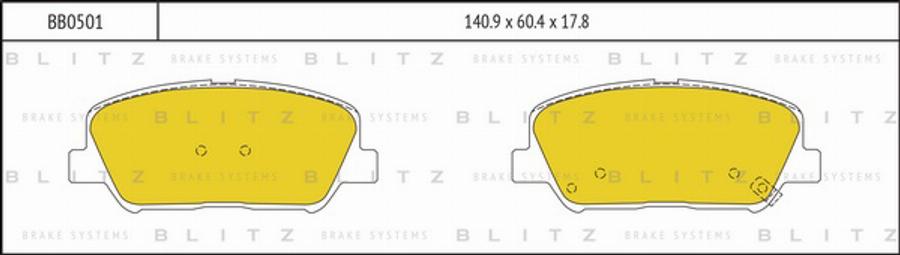 Blitz BB0501 - Bremžu uzliku kompl., Disku bremzes ps1.lv