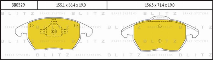 Blitz BB0529 - Bremžu uzliku kompl., Disku bremzes ps1.lv