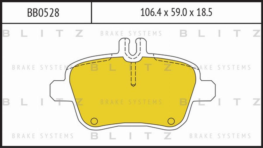 Blitz BB0528 - Bremžu uzliku kompl., Disku bremzes ps1.lv