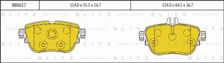 Blitz BB0617 - Bremžu uzliku kompl., Disku bremzes ps1.lv