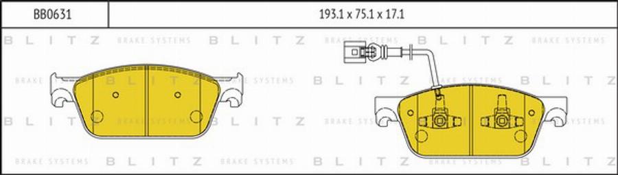 Blitz BB0631 - Bremžu uzliku kompl., Disku bremzes ps1.lv