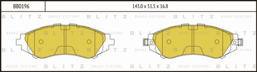 Blitz BB0196 - Bremžu uzliku kompl., Disku bremzes ps1.lv