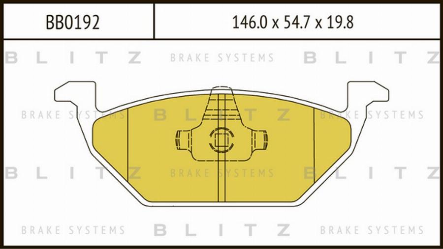 Blitz BB0192 - Bremžu uzliku kompl., Disku bremzes ps1.lv