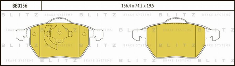 Blitz BB0156 - Bremžu uzliku kompl., Disku bremzes ps1.lv