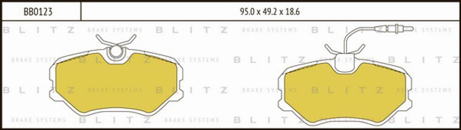 Blitz BB0123 - Bremžu uzliku kompl., Disku bremzes ps1.lv