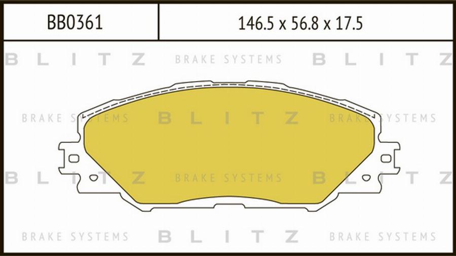 Blitz BB0361 - Bremžu uzliku kompl., Disku bremzes ps1.lv