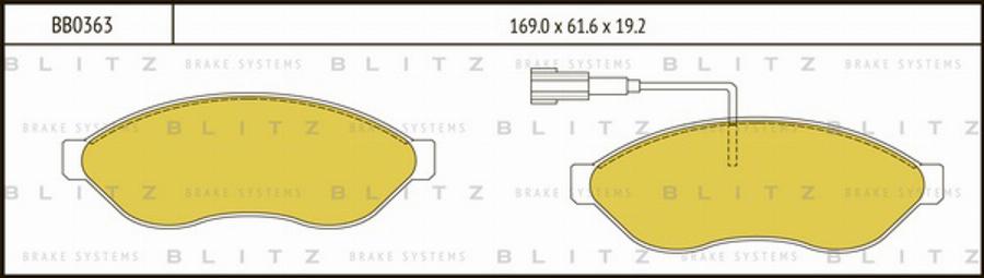 Blitz BB0363 - Bremžu uzliku kompl., Disku bremzes ps1.lv