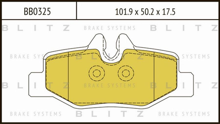 Blitz BB0325 - Bremžu uzliku kompl., Disku bremzes ps1.lv