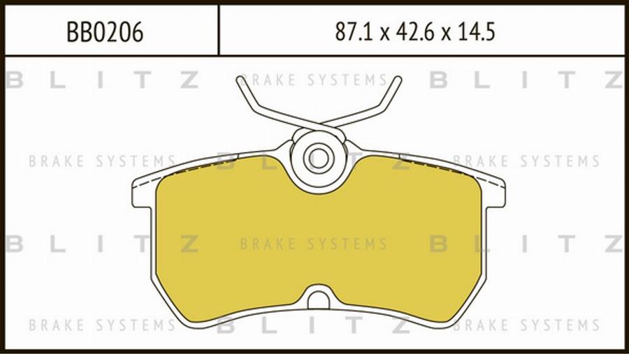 Blitz BB0206 - Bremžu uzliku kompl., Disku bremzes ps1.lv