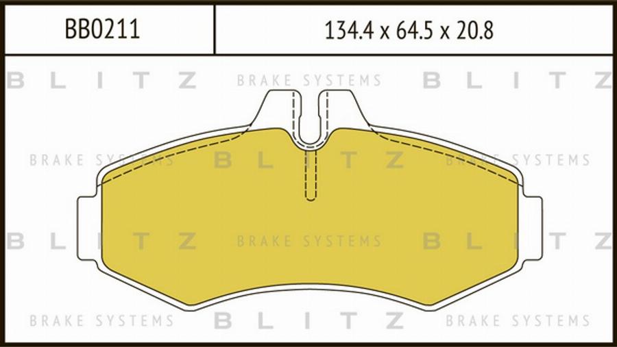 Blitz BB0211 - Bremžu uzliku kompl., Disku bremzes ps1.lv