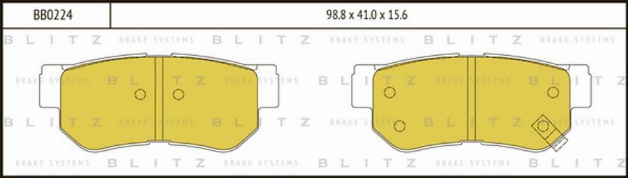 Blitz BB0224 - Bremžu uzliku kompl., Disku bremzes ps1.lv