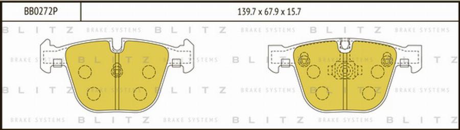 Blitz BB0272P - Bremžu uzliku kompl., Disku bremzes ps1.lv