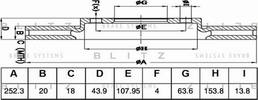 Blitz BS0483 - Bremžu diski ps1.lv