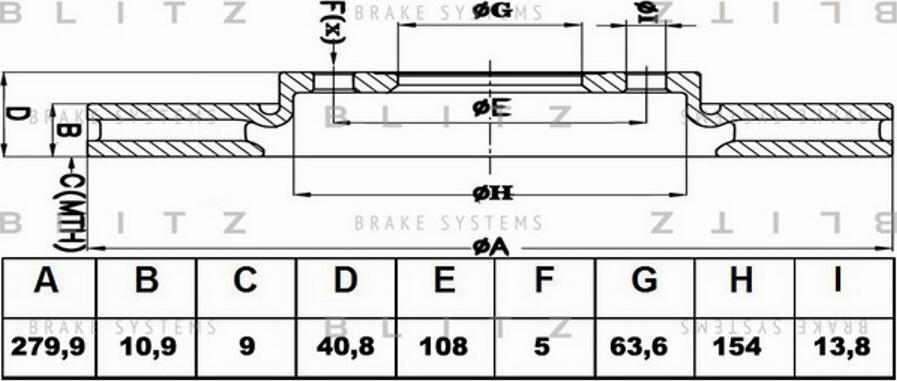 Blitz BS0434 - Bremžu diski ps1.lv