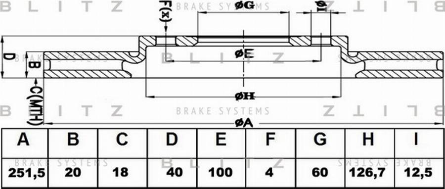 Blitz BS0438 - Bremžu diski ps1.lv