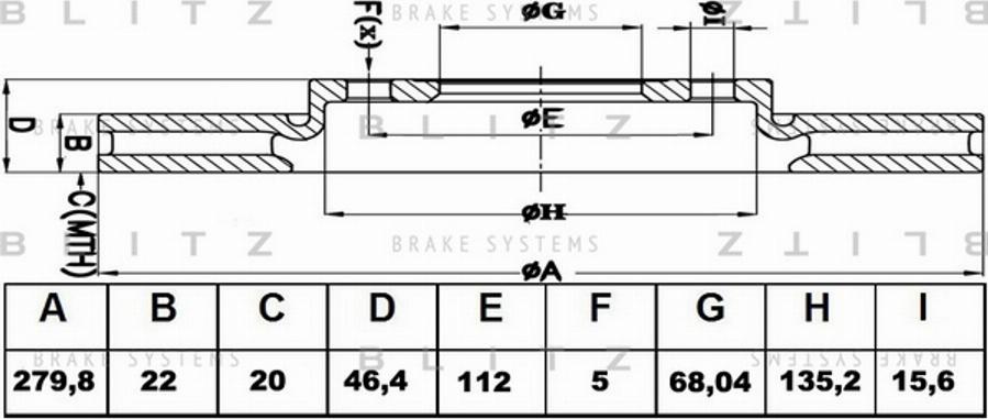 Blitz BS0156 - Bremžu diski ps1.lv