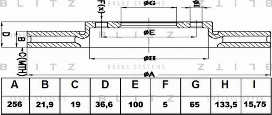 Blitz BS0153 - Bremžu diski ps1.lv