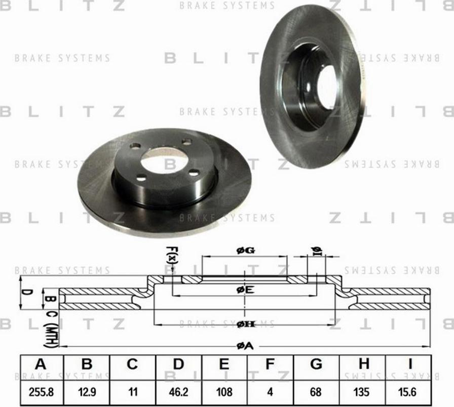 Blitz BS0100 - Bremžu diski ps1.lv